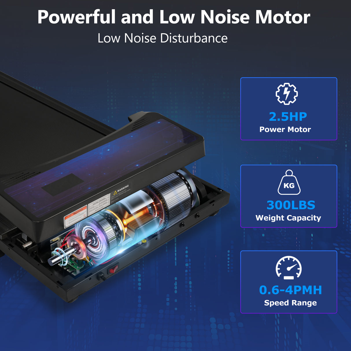 New 8.10 Walking Pad Under Home Desktop Treadmill -2.5HP Walking Treadmill 0.6-4MPH 300LBS Capacity Remote Control Battery - V.I.P Digital Presence