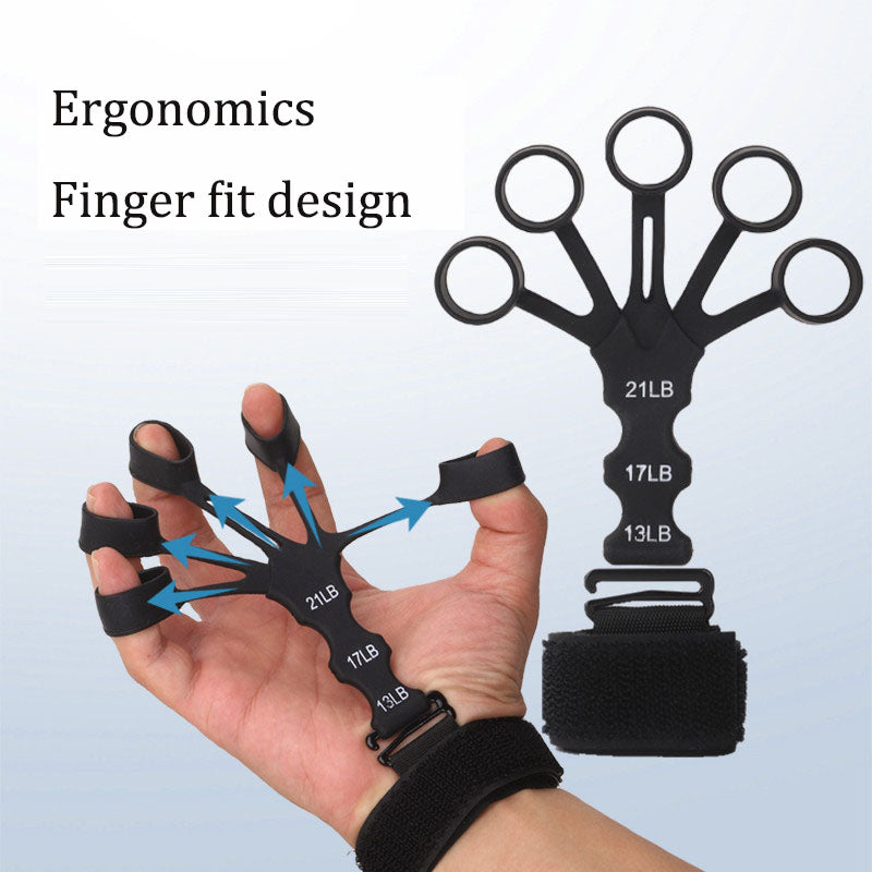 Silicone 5-finger finger trainer, wrist tension device, shooting corrector, basketball shooting training assistance grip strengt - V.I.P Digital Presence
