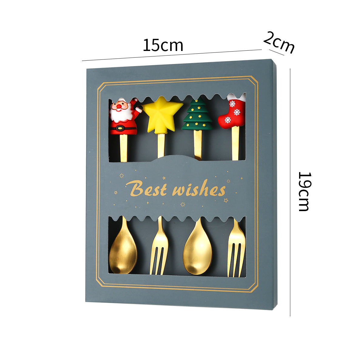 Christmas gift tableware stainless steel coffee spoon dessert spoon fork set - V.I.P Digital Presence