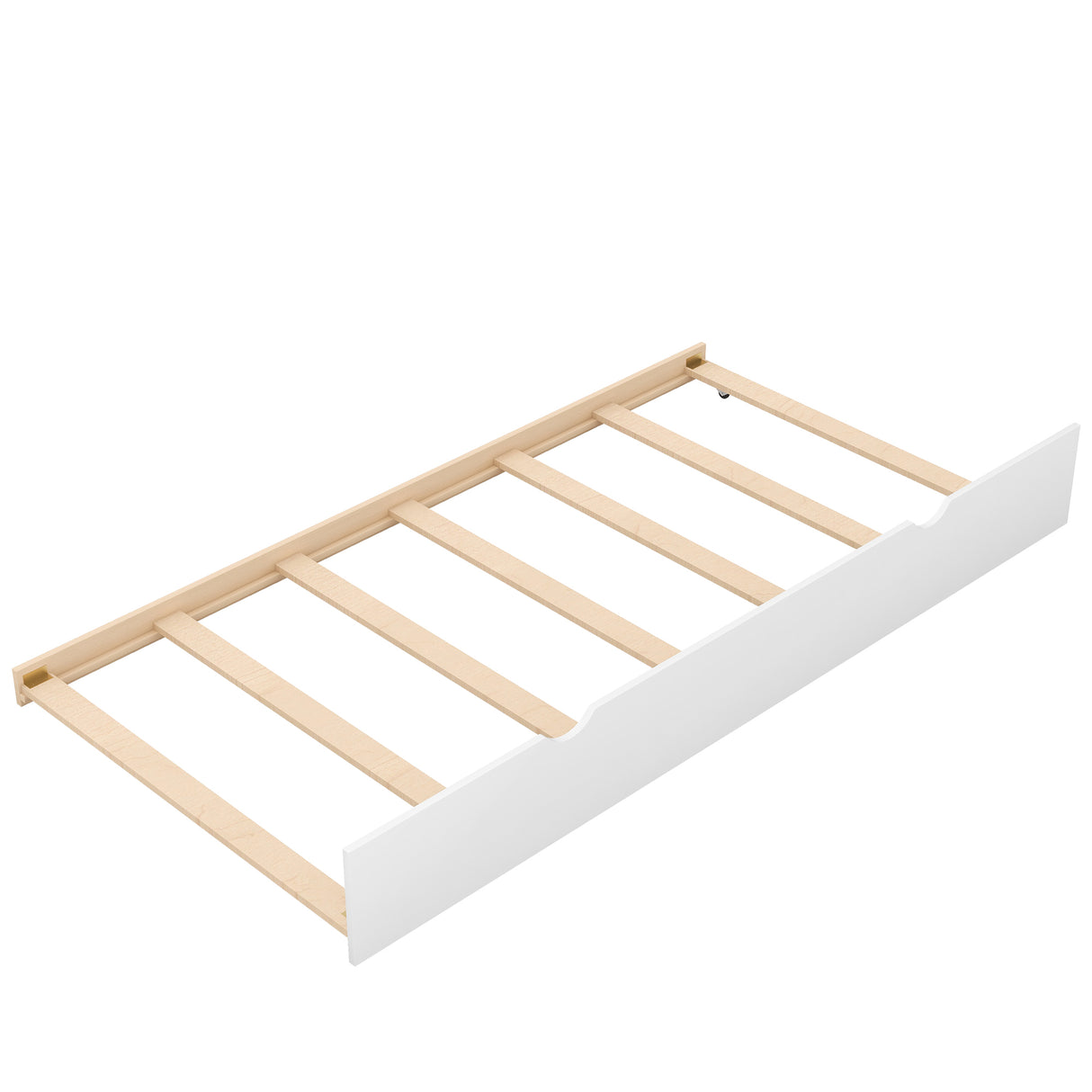 Twin over Pull-out Bunk Bed with Trundle White