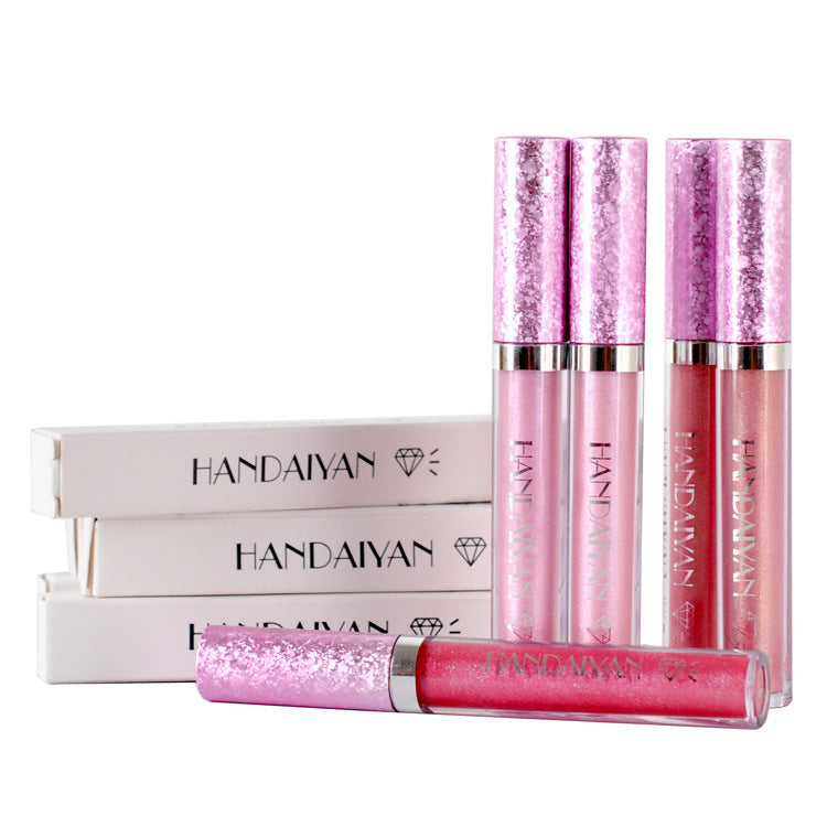 handaiyan Diamond Pearl Lip Gloss Non-Stick Cup Mermaid Lip Gloss Lipstick - V.I.P Digital Presence