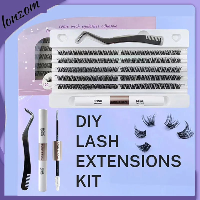 Hot Sales Natural looks 120 Clusters False Eyelash DIY Eye Lash Extension Kit Make Up Segmented Eyelashes - V.I.P Digital Presence