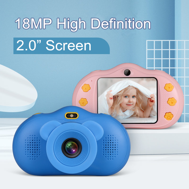 Cámara digital para niños con pantalla 2.0 y flash, juguete de regalo para niños, grabadora de vídeo