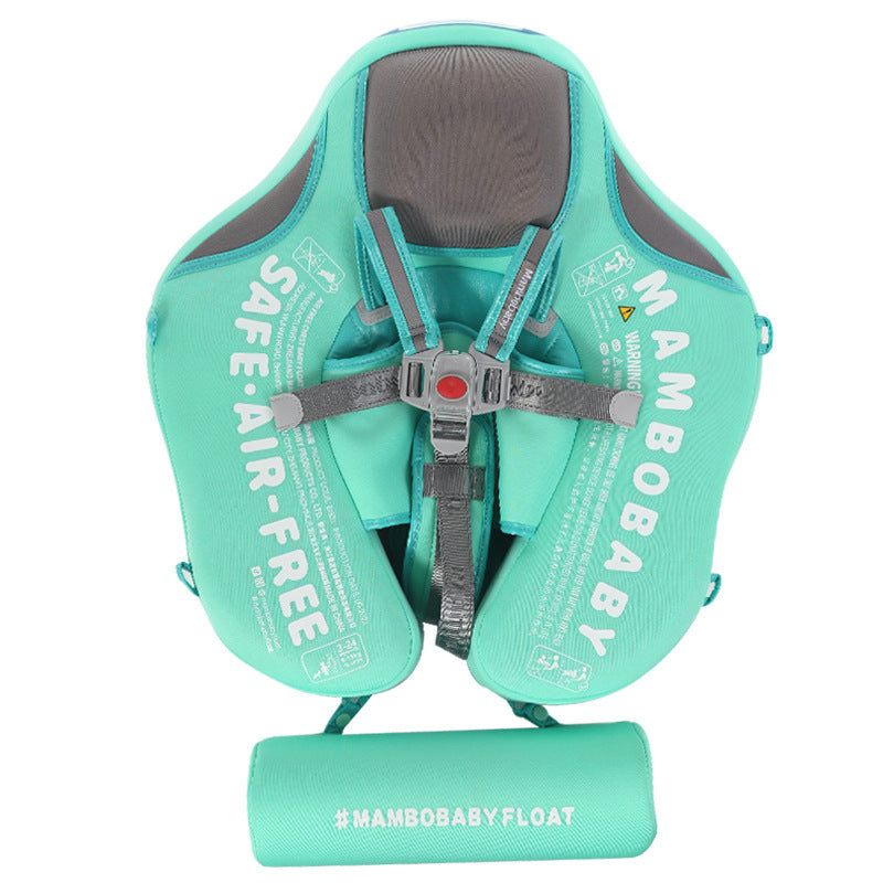 Infants and young children with inflatable seat rings and sunshades beginner's swimming circle home swimming pool