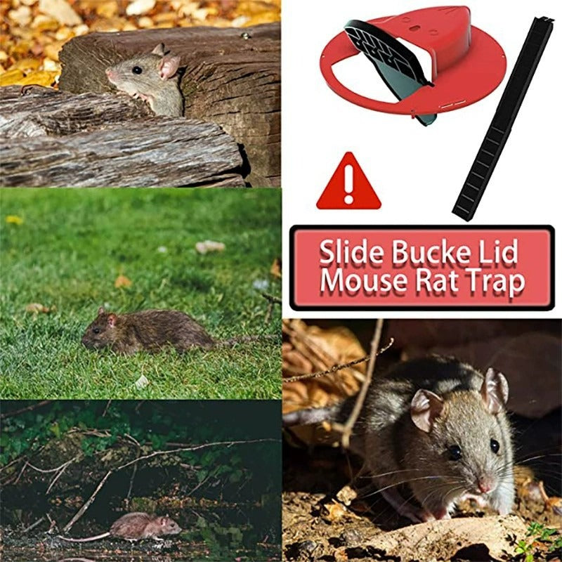 Mice Mouse Trap Bucket Flip Lid,Mouse Trap Bucket Indoor Outdoor,Humane Mouse Trap,Mouse Trap Bucket Lid Auto Reset