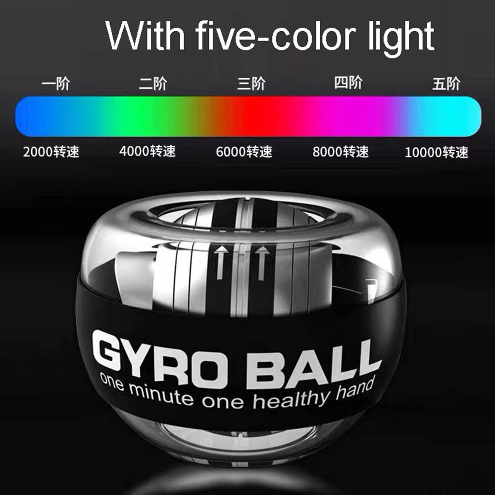 LED Wrist Power Hand Ball Self-starting Powerball With Counter Arm Hand Muscle Force Trainer Exercise Equipment Strengthener