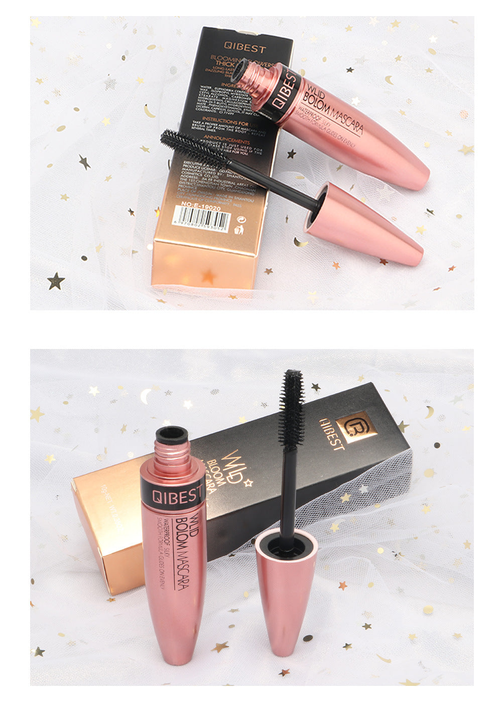 QIBEST Waterproof Sweat-Proof Dense Curly Slender No Fading No Smudges 4D Mascara - V.I.P Digital Presence