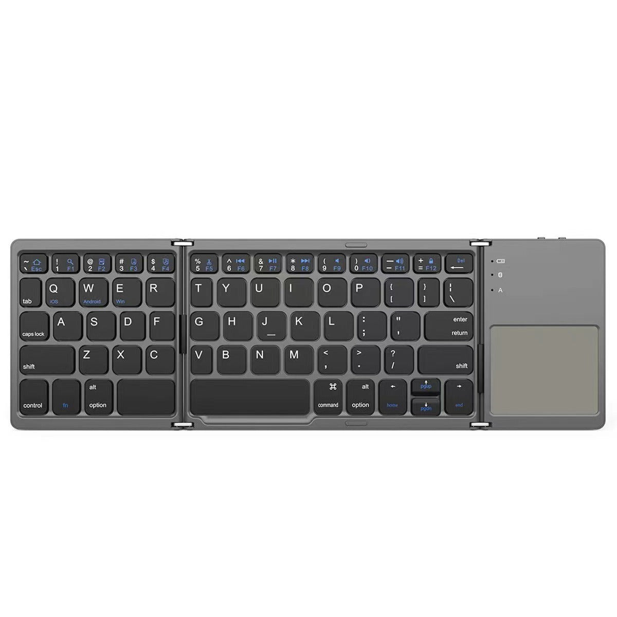 Mini wireless three-fold Bluetooth keyboard Bluetooth wireless folding with touch panel BO33 rechargeable keyboard - V.I.P Digital Presence
