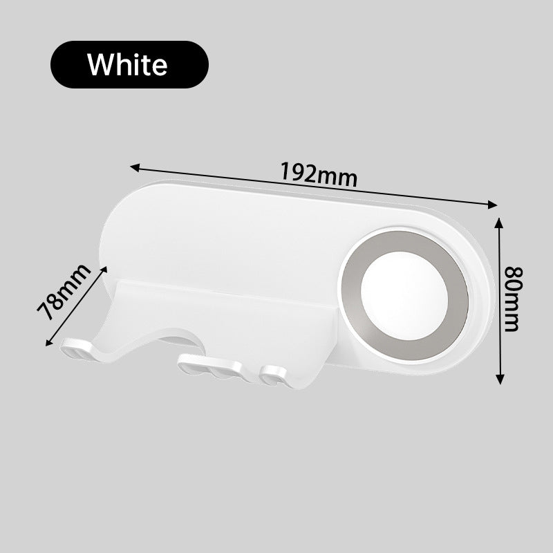 No - drill Magnetic Hair Dryer Wall Mount. Synthetic plastic, for Dyson/Leihen/Kexi. Colors: gray & white - V.I.P Digital Presence