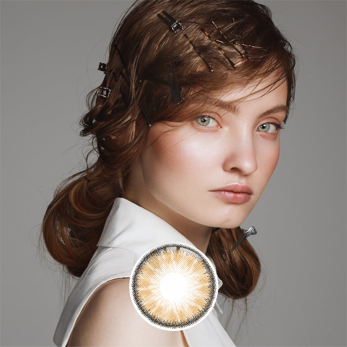 1Pair FDA Certificate Eyes Beautiful Pupil Colorful Girl Cosplay Contact Lenses Purely brown - V.I.P Digital Presence