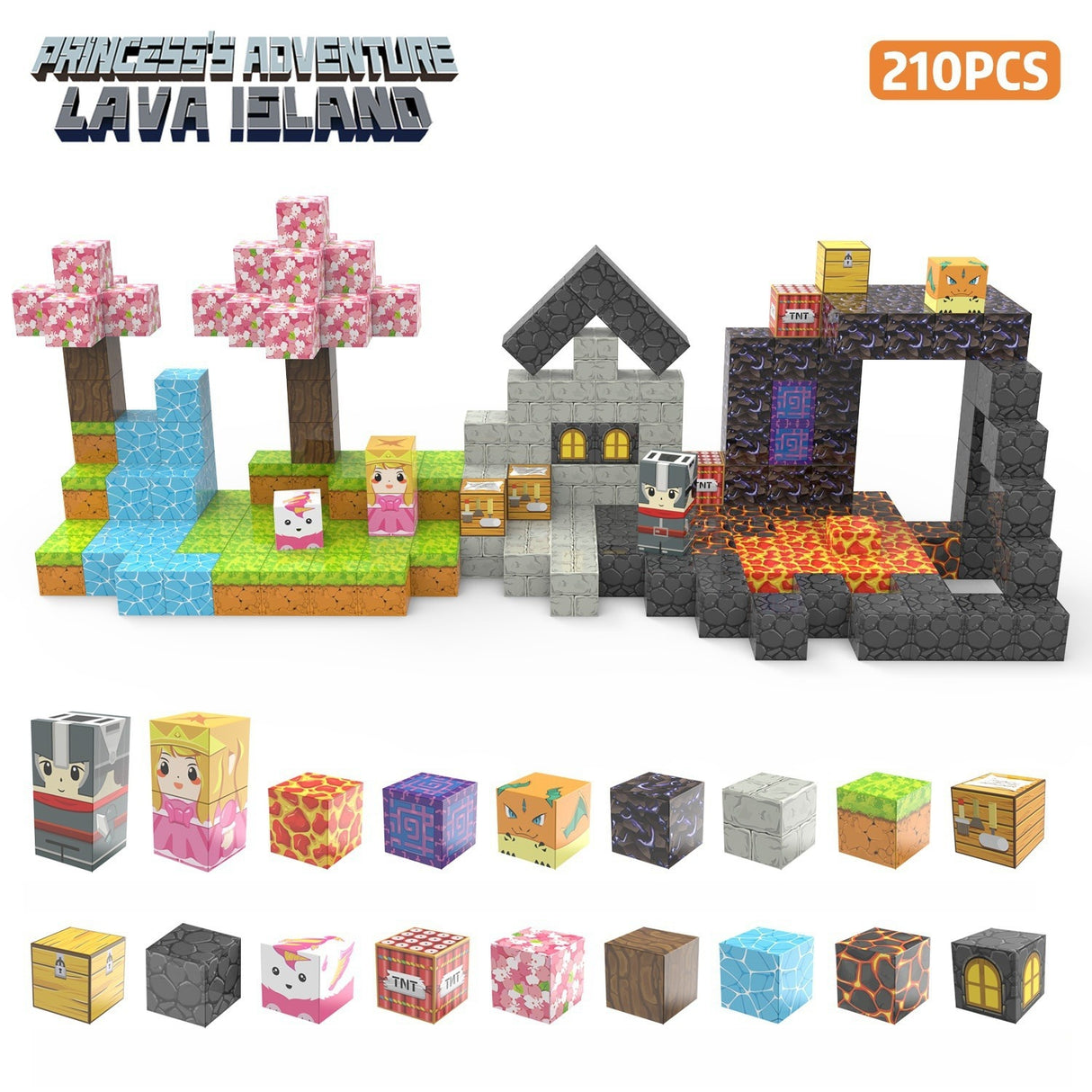 My Building World Magnetic Cube DIY Cherry Blossom Mountain Children's Educational Puzzle Assembly Toy Gift - V.I.P Digital Presence