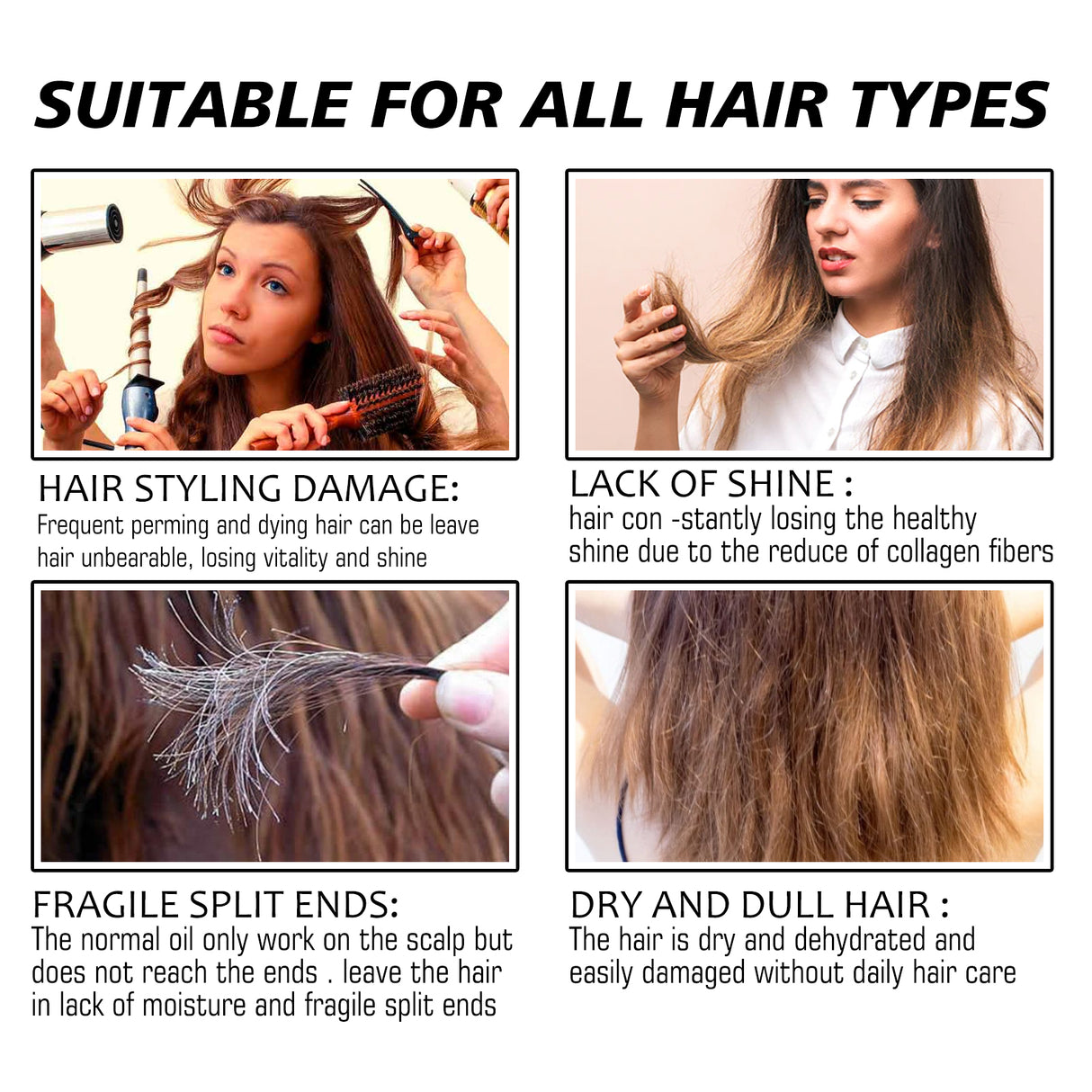 Hair Shine Spray Repair Dry And Irritated Hair Moisturizing Hair Treatment Spray For Damaged Hair - V.I.P Digital Presence