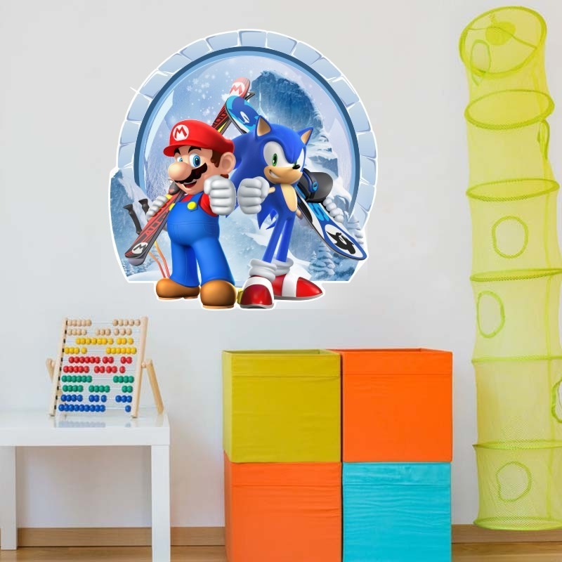 Sonic Mario cartoon stickers self-adhesive wholesale creative decoration graffiti wall stickers posters for children's rooms - V.I.P Digital Presence