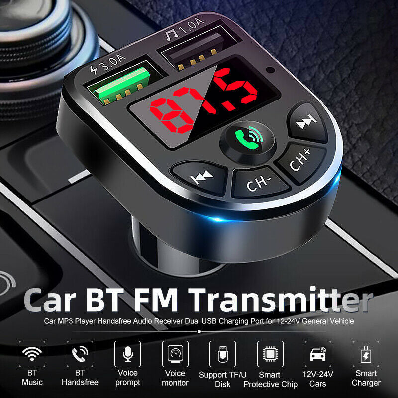 Car mp3 BTE5 Bluetooth Receiver E5 Car MP3 FM Transmitter Hands-free Call - V.I.P Digital Presence