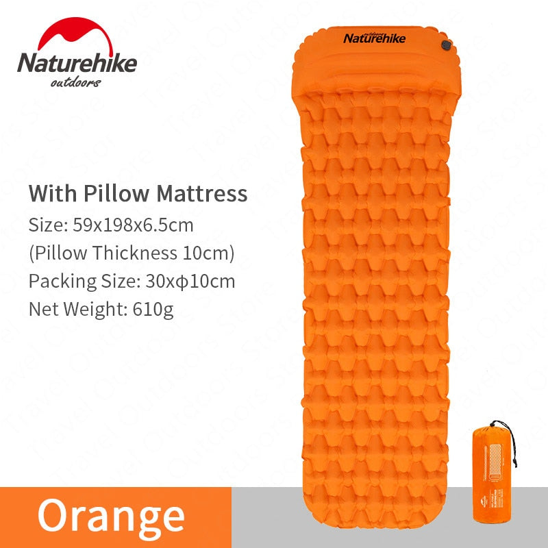 Colchoneta inflable para acampar al aire libre Naturehike, bolsa inflable, tienda de campaña, colchón para dormir, colchoneta ultraligera portátil para picnic, colchoneta para acampar y picnic