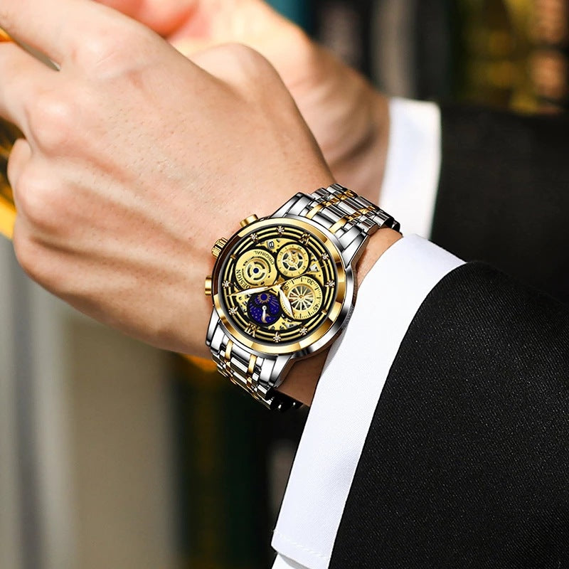 Men's Quartz Watch Skeleton New Concept Waterproof Watch Multifunctional Watch - V.I.P Digital Presence