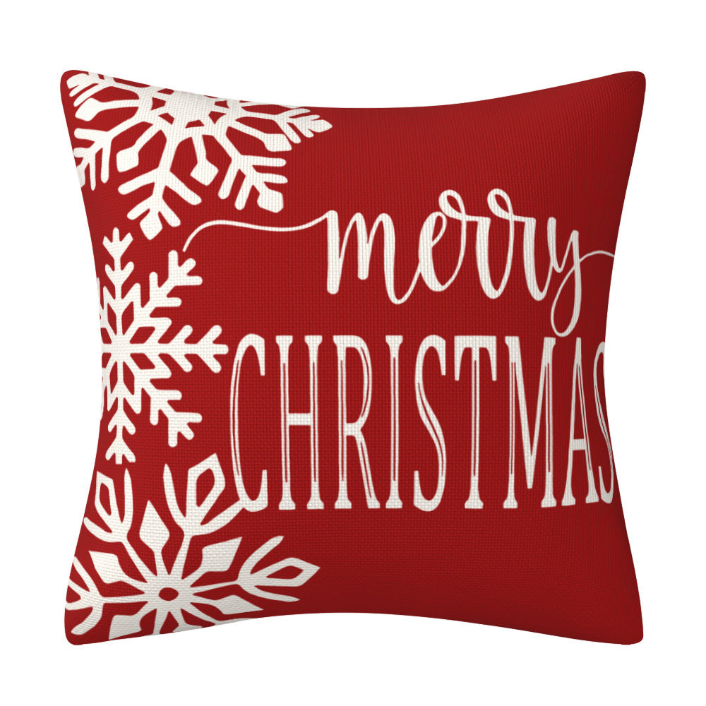 Christmas Snowman Pillow Cover, Big Red Snowman Printed Cushion Cover, Decorative Sofa Cover, Home Furnishings - V.I.P Digital Presence