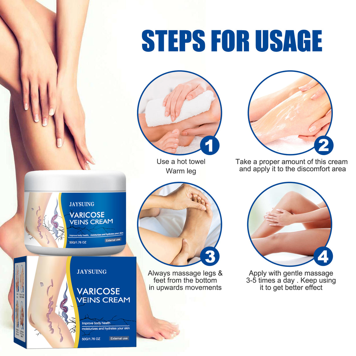 Leg Repair Cream Gently Massages Legs Soothing Body Care Leg Relief Topical Lotion - V.I.P Digital Presence
