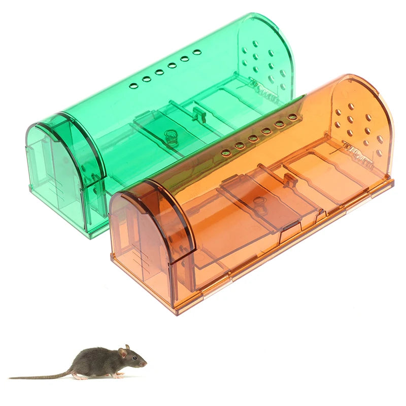 Smart Self-locking Mousetrap Safe Firm Transparent Household Mouse Catcher Control Cage Reusable Mice Rodent Catcher Rat Traps - V.I.P Digital Presence