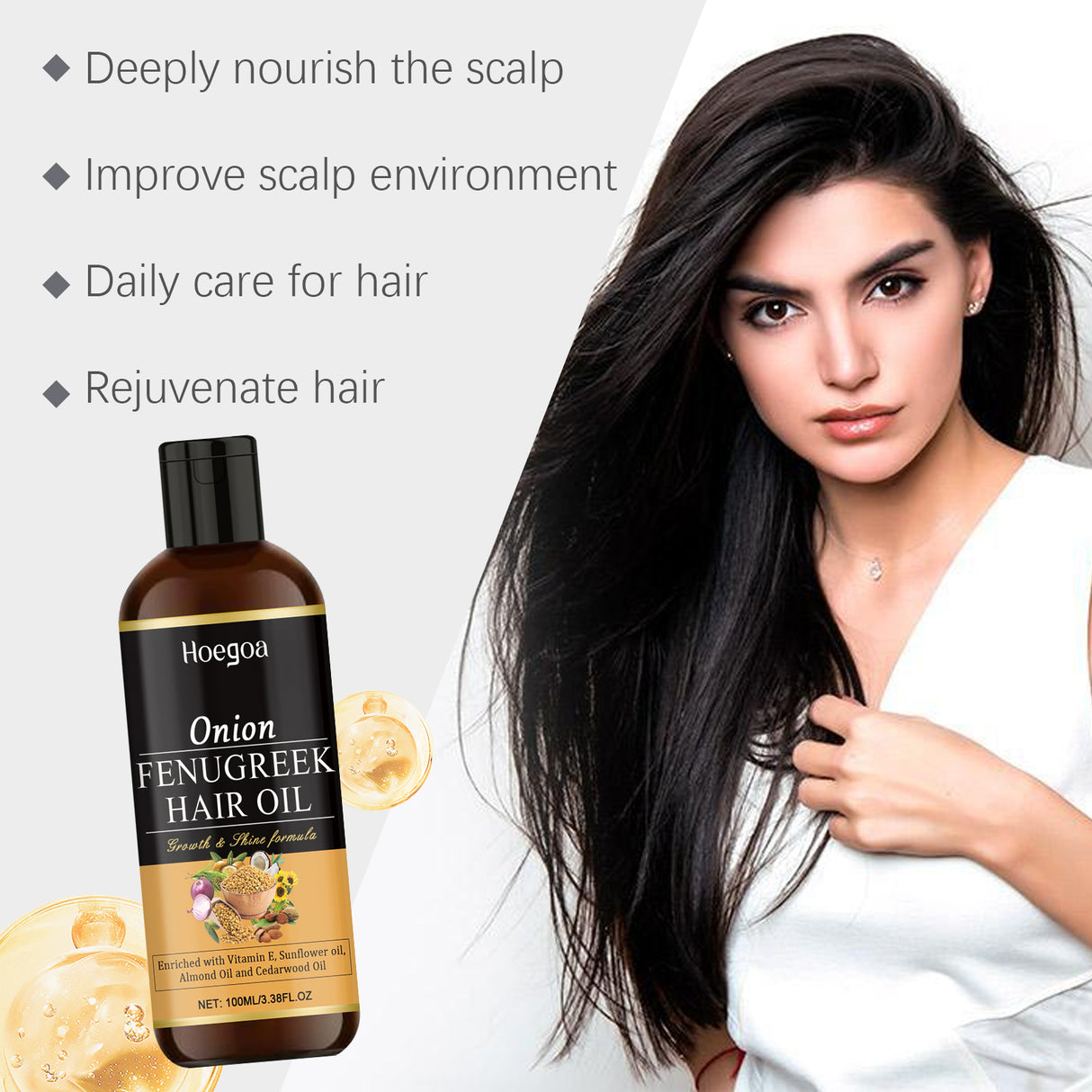 Onion Hair Care Essential Oil Repairs Dry Hair And Irritated Hair, Moisturizes, Moisturizes, And Softens Hair Essential Oil - V.I.P Digital Presence