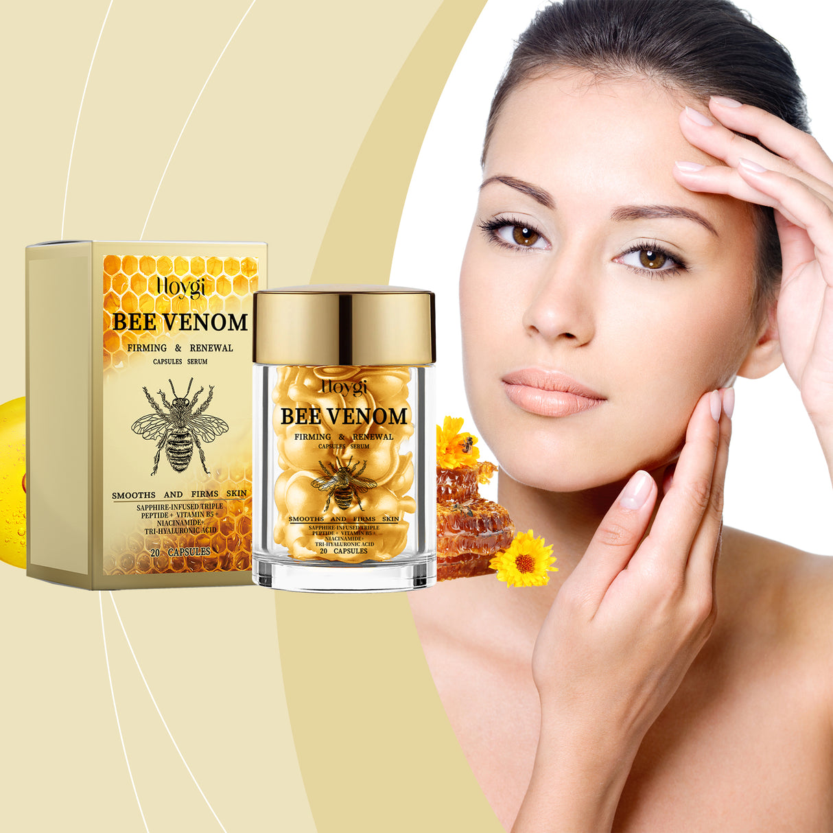 Bee Venom Facial Care Capsules Nourish, Moisturize, Improve Skin's Youthful Vitality And Firming Skin Care Capsules