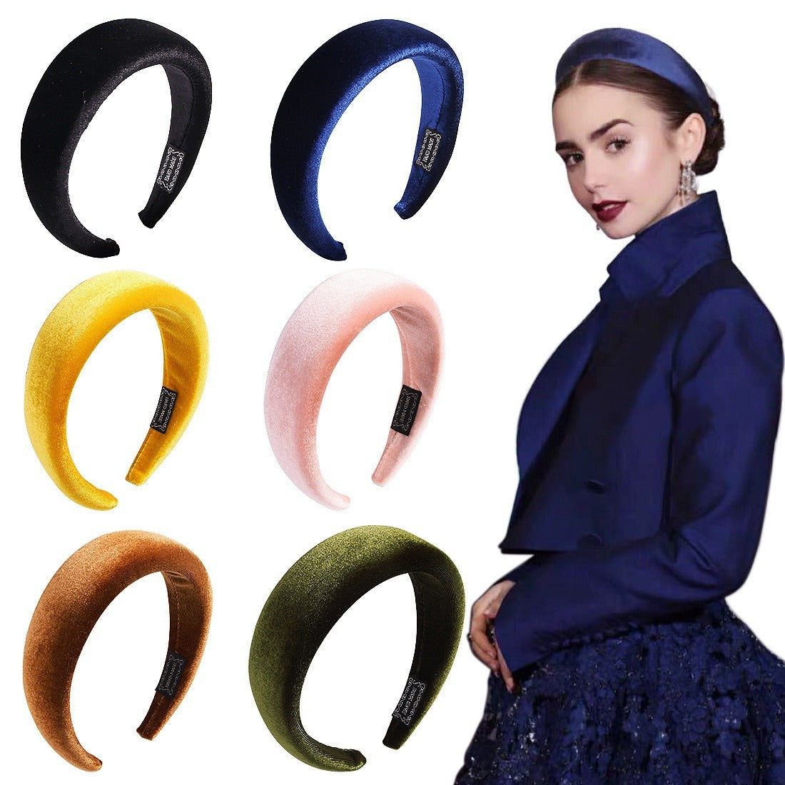 Wide edge velvet sponge hair clip for women's head clip high skull top hair clip - V.I.P Digital Presence