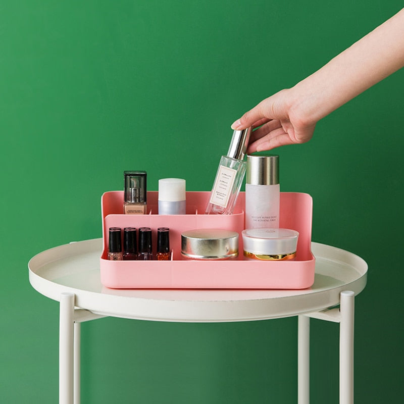 1pc Desktop Sundries Finishing Container Cosmetic Storage Partition Box Makeup Holder Stand Toiletries Plastic Case Organizer - V.I.P Digital Presence