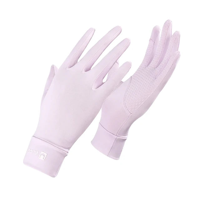 Cycling UV resistant thin breathable silicone anti slip touch screen sunscreen ice silk gloves - V.I.P Digital Presence