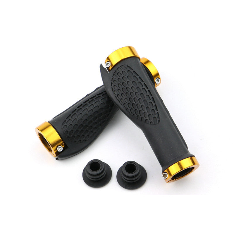 Bicycle Handlebars Mountain Bike Aluminum Alloy Bilateral Lock Anti-Skid Handlebars Riding Rubber Meat Ball Handlebars Vice Handle