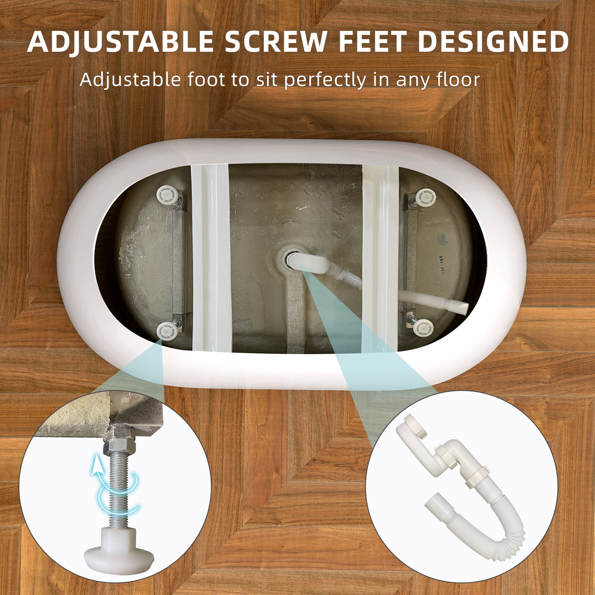 51 Inch Acrylic Freestanding Bathtub Contemporary Soaking White Tub with Overflow and Pop-up Drain Glossy White - V.I.P Digital Presence