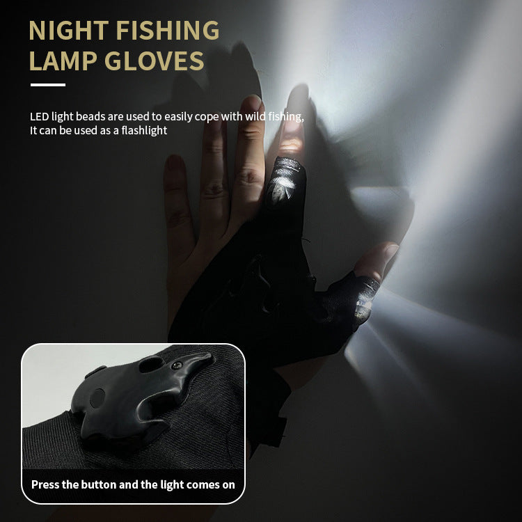LED rechargeable fishing gloves with high elasticity, anti slip repair, lighting, luminous finger cots - V.I.P Digital Presence