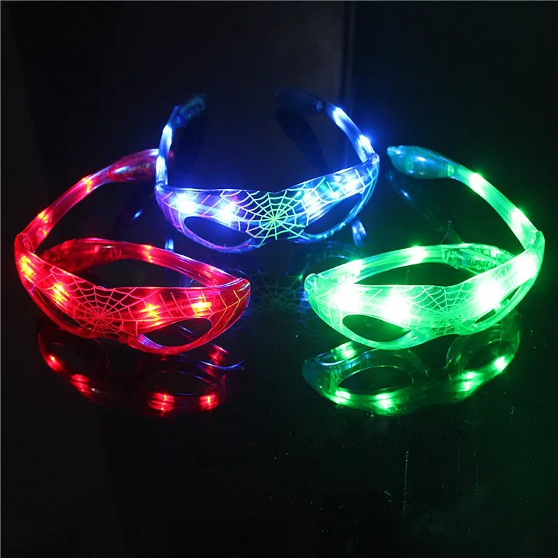Disney Spiderman Glowing Glasses Marvel Anime Figure LED Flashing Glasses Sunglasses Cartoon Children's Party Toys Boys Gifts - V.I.P Digital Presence