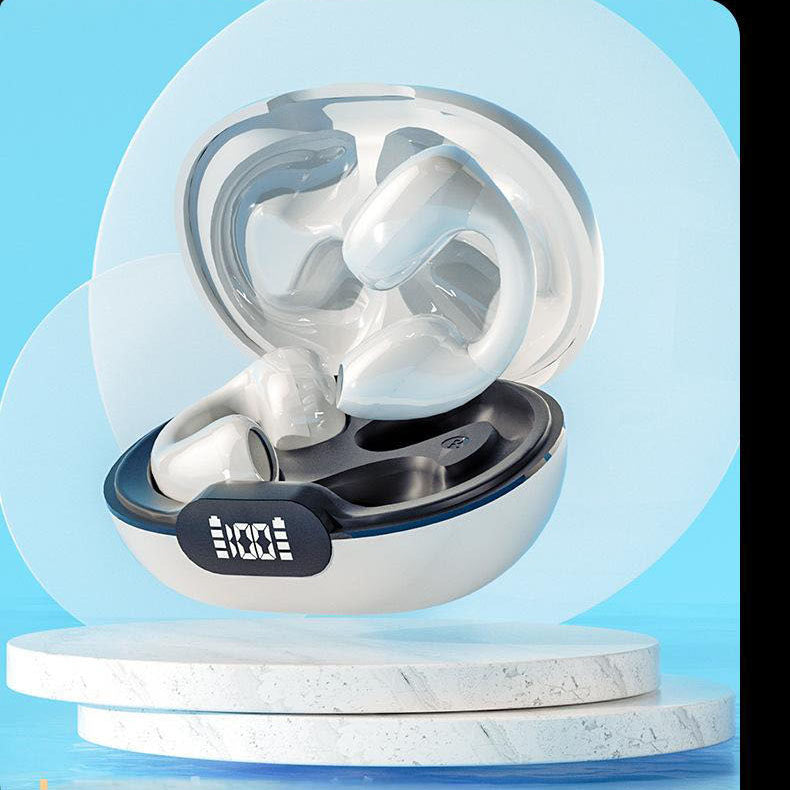 Clip on wireless Bluetooth earphones 5.3 clip on bone conduction sports earphones with ultra long battery life TWS earphones - V.I.P Digital Presence
