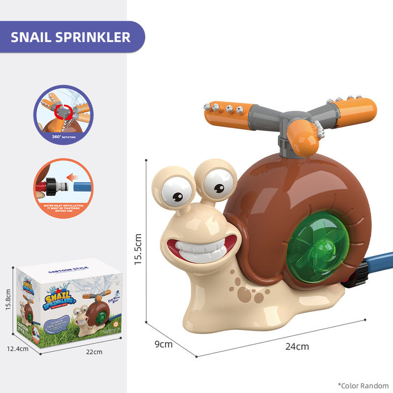 Cartoon snail sprinkler for boys and girls, summer garden lawn, water - spraying toys, fun pool party, backyard - V.I.P Digital Presence