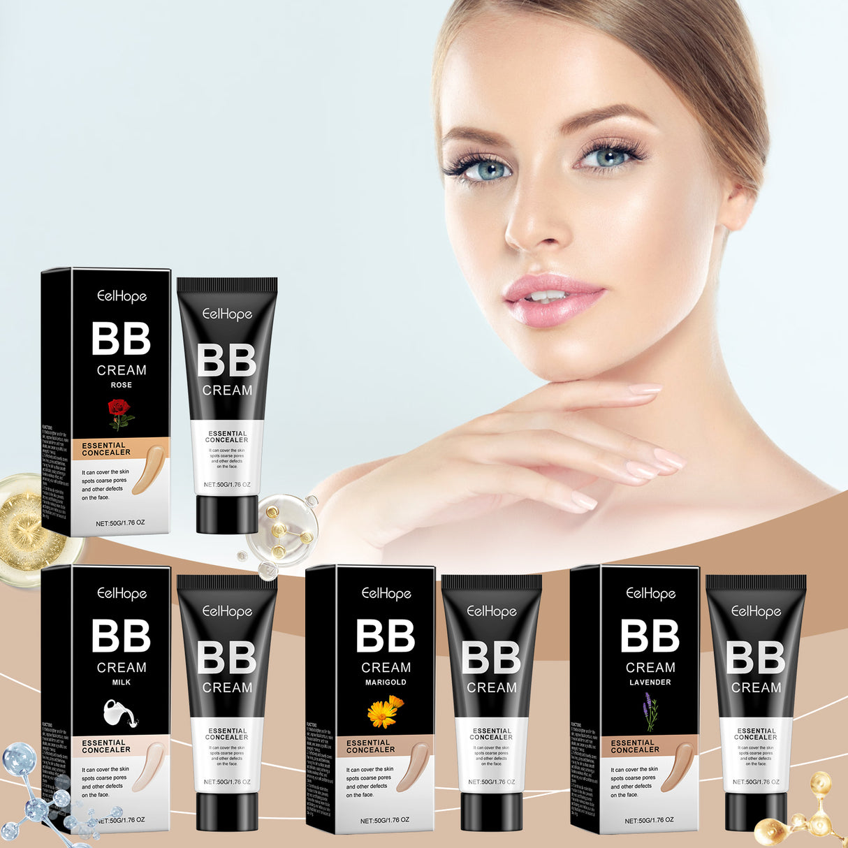 Concealer Bb Cream Series Oil Control Lightweight Concealer Brightening Skin Daily Lazy Skin Bb Cream - V.I.P Digital Presence