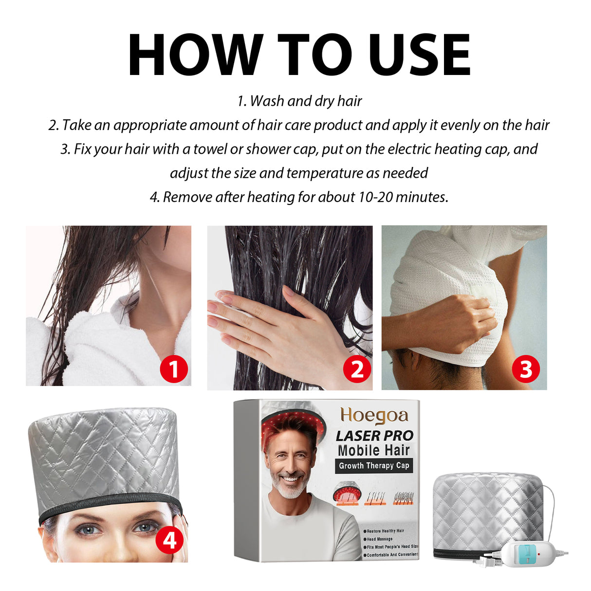 Moving Hair Growth Treatment, Repair Frizzy, Smooth And Dense Hair Scalp Care Heating Massage Cap - V.I.P Digital Presence