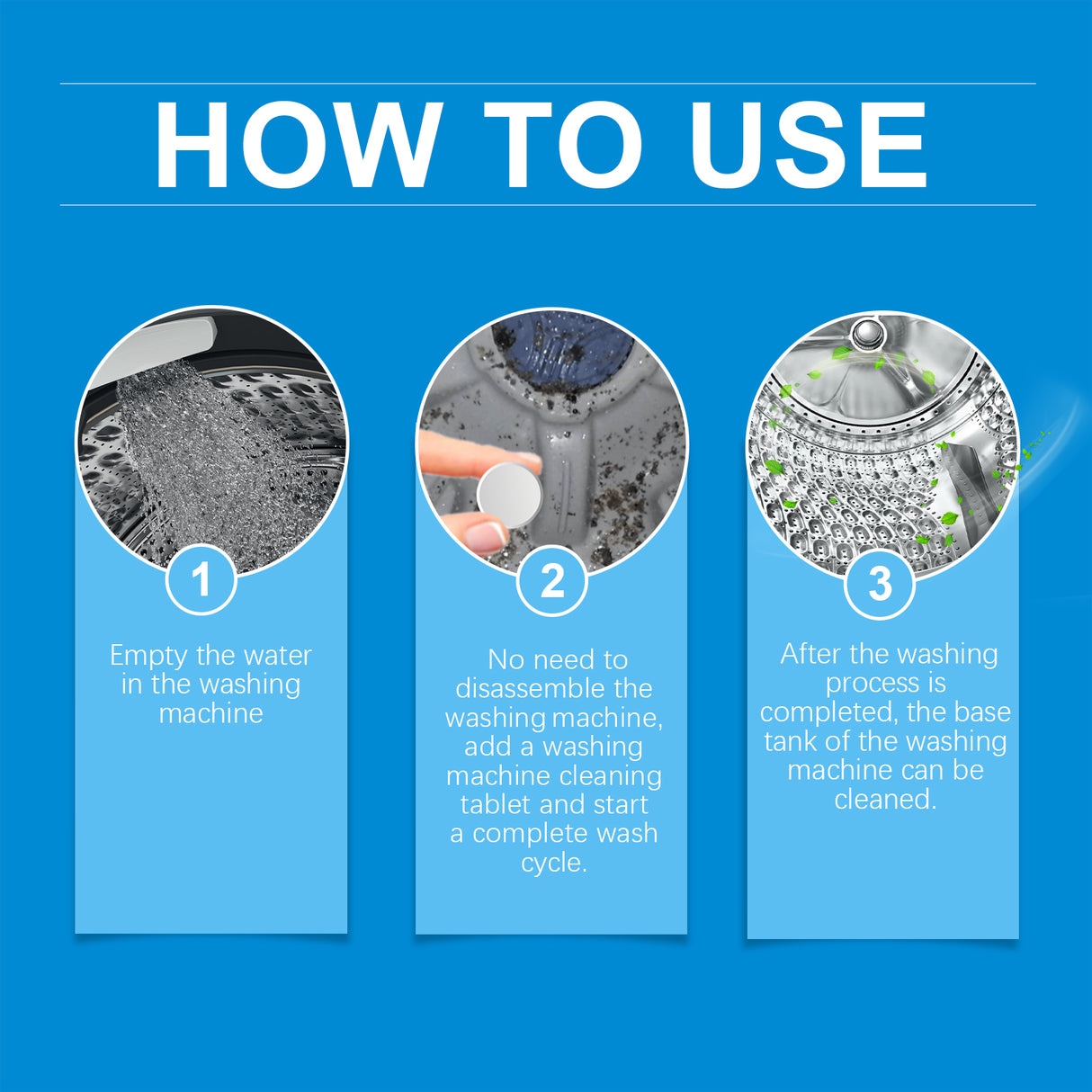 Washing Machine Decontamination Effervescent Tablets, Clean Odors Washing Machine Slot Depth Decontamination Cleaning Tablets - V.I.P Digital Presence