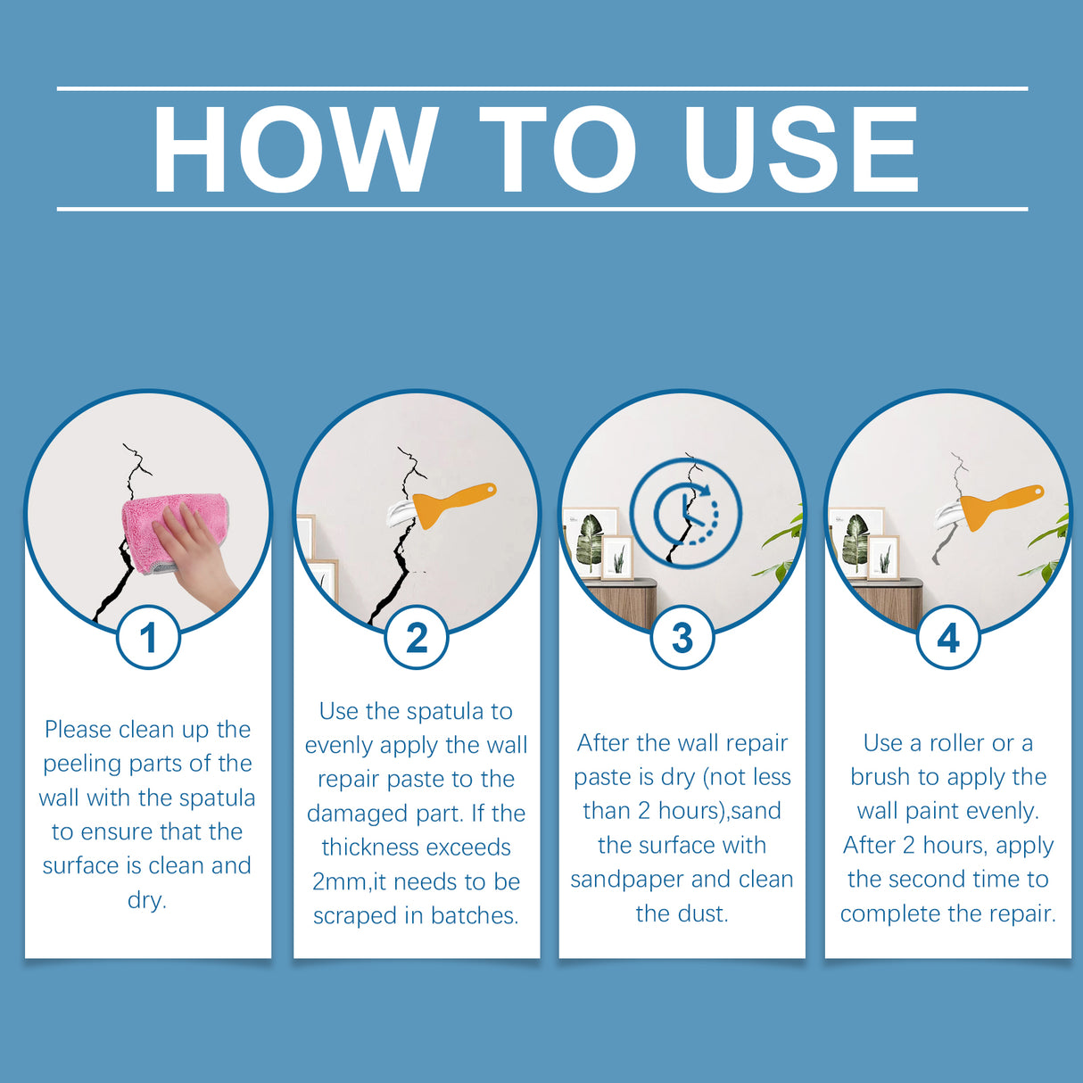 Wall Repair Paste To Cover Stains Wall Cleaning Wall Paint Off Moisture Proof Crack Repair Agent - V.I.P Digital Presence