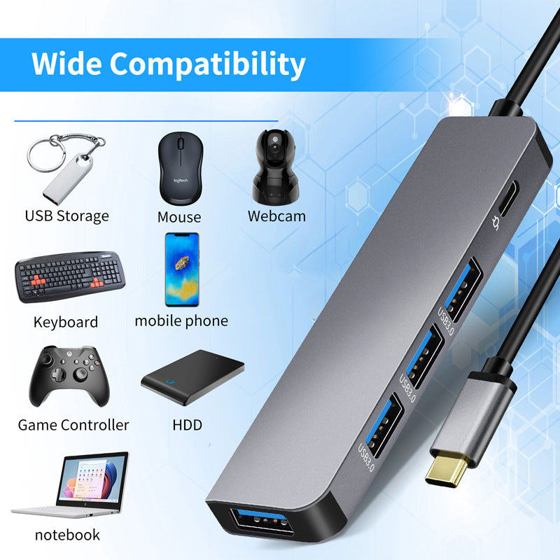 Type-C expansion USB HUB expansion USB 3.0 interface connected to mouse PD100W hub USB multi interface - V.I.P Digital Presence
