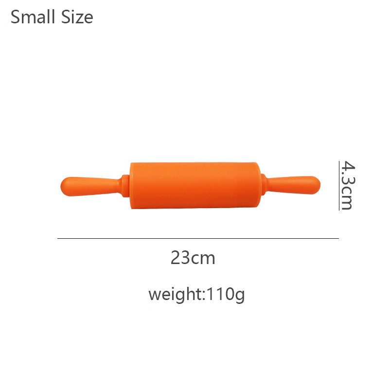 Wooden Handle Silicone Rolling Pin Rolling Pin Roller Flour Pin Small Medium And Large Household Baking Tools And Kitchenware - V.I.P Digital Presence
