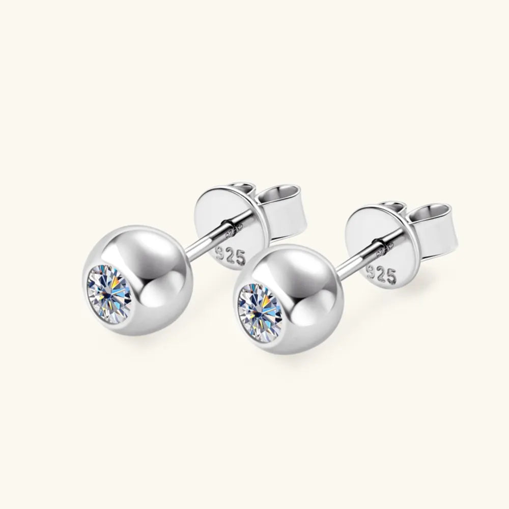 Moissanite 925 Sterling Silver Stud Earrings - V.I.P Digital Presence