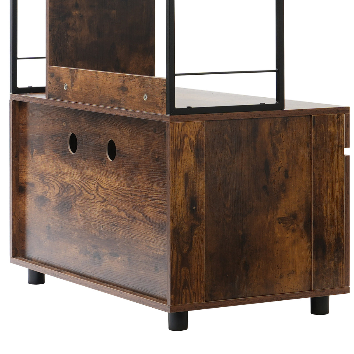 Cat Litter Box Enclosure with Shelves,Hidden Litter Box with Scratching Posts, litter box furniture ,Wooden Cat tree - V.I.P Digital Presence