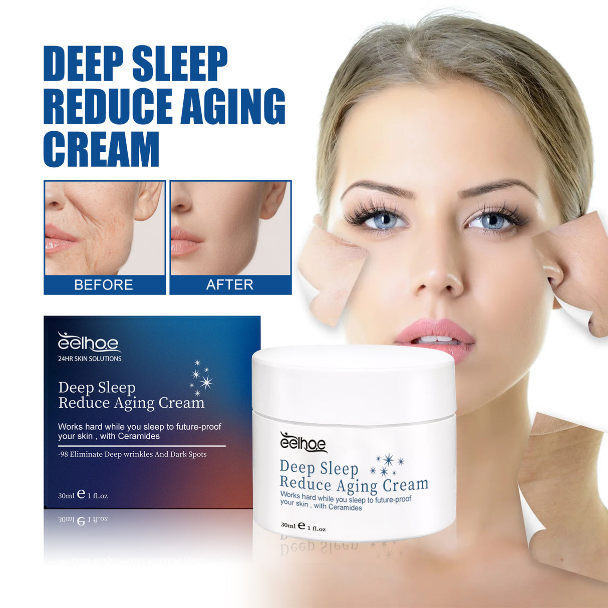 Deep Sleep Reduce Aging Cream, Firming Light Lines Brightening Skin Tone Moisturizing Skin Care Sleep Cream - V.I.P Digital Presence