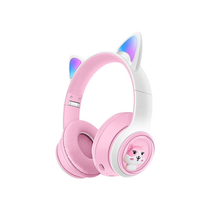 AKZ-07 Luminous Cat's ears (Steamed cat-ear shaped bread) Headworn Bluetooth Headset Subwoofer Video Game Wireless Headset - V.I.P Digital Presence