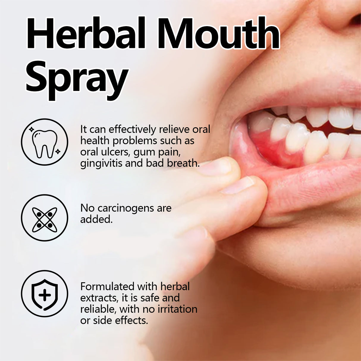 Herbal Mouth Spray, Refreshing Breath Repair Swollen Gums Relieve Oral Ulcer Yang Portable Spray - V.I.P Digital Presence