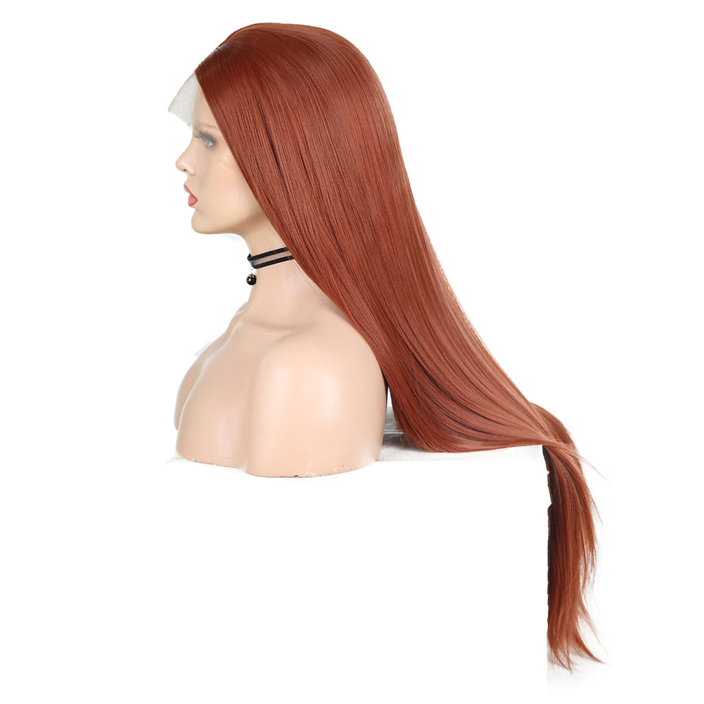 Hand Groove 13*2. 350# Chemical Fiber Front Lace Wig Headgear Long Straight Hair Natural Hairline Wig - V.I.P Digital Presence