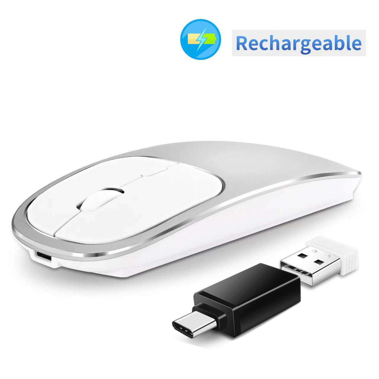 Wireless Mouse Charging Silent 2.4G Mouse Male and Female Portable Desktop Notebook Office - V.I.P Digital Presence