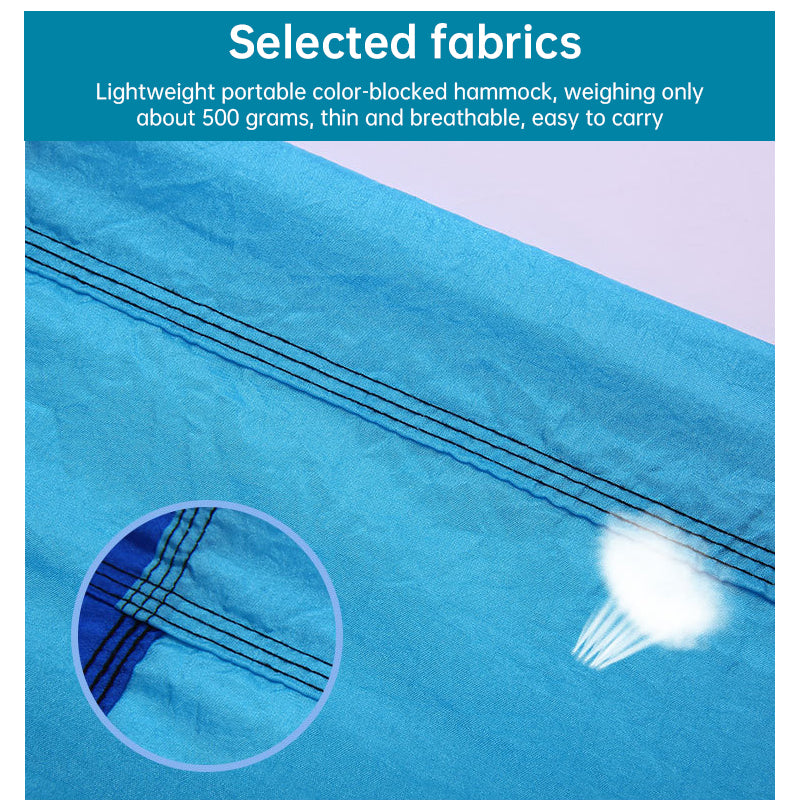 Light double nylon camping hammock with straps. Great for trips, beach, yard & garden. - V.I.P Digital Presence