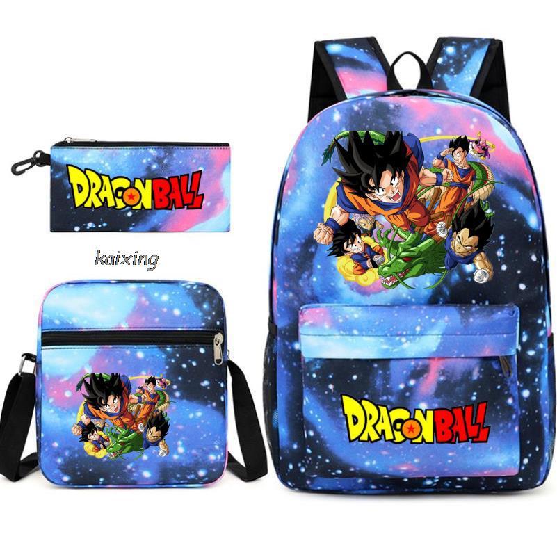 Youth Dragon Ball Backpack Student Shoulder Bag Travel Bag 3-Piece Set - V.I.P Digital Presence