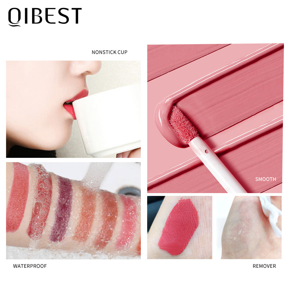 QIBEST Velvet Matte Lip Gloss Matte Moisturizing Non-Stick Lip Glaze Non-Fading Lip Gloss - V.I.P Digital Presence